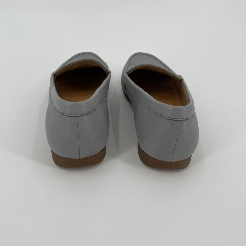 Dansko Lorri Grey‎ Leather Loafers Womens Size 38 US 8 Slip On Comfort Shoes